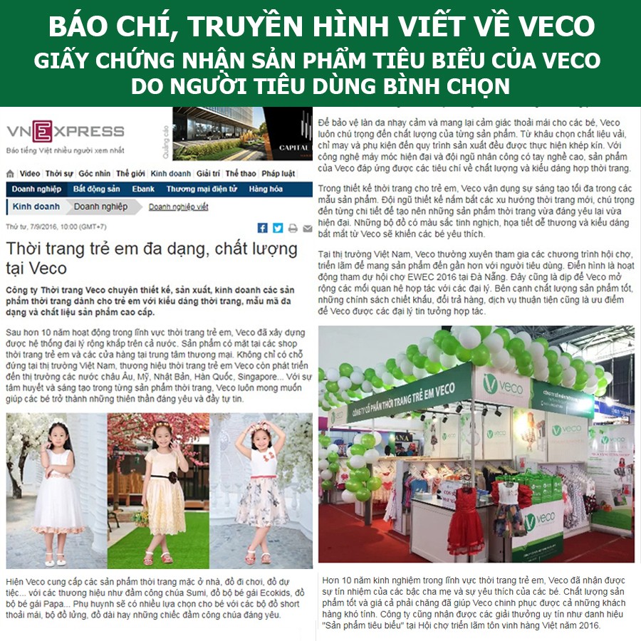 Quần áo trẻ em cao cấp Veco